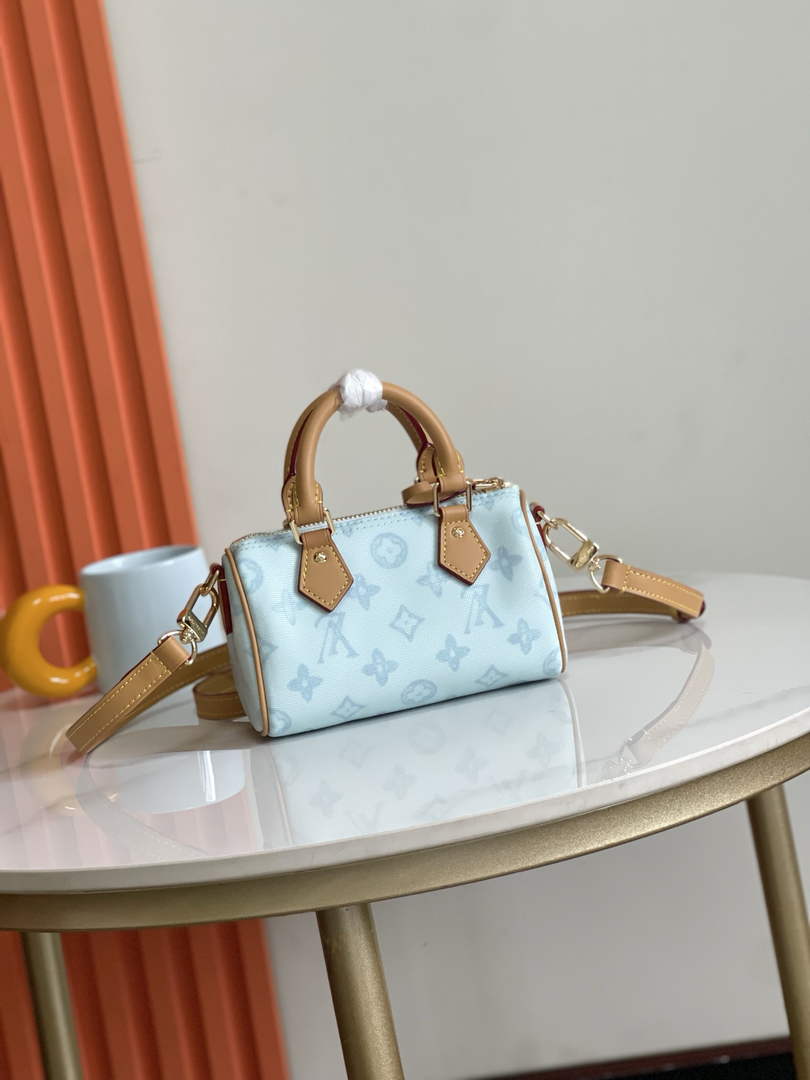 Louis Vuitton Nano Speedy Bag M28323 Monogram Blue