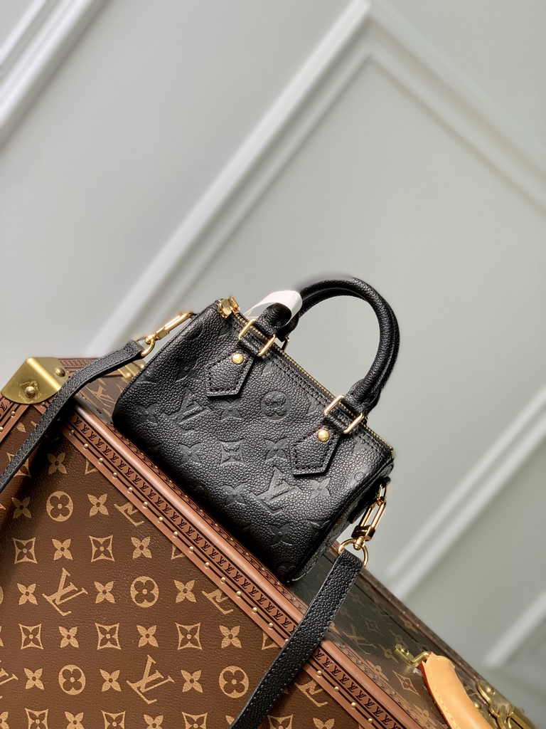 Louis Vuitton Nano Speedy Bag M82450 Black Leather