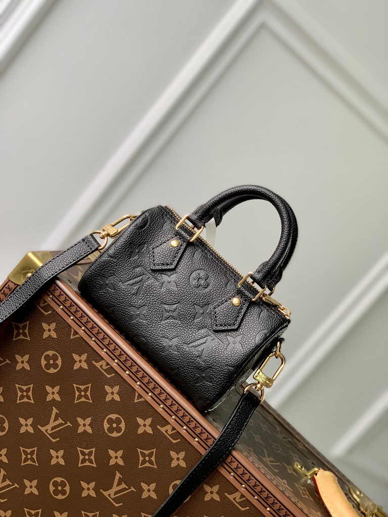 Louis Vuitton Nano Speedy Bag M82450 Black Leather