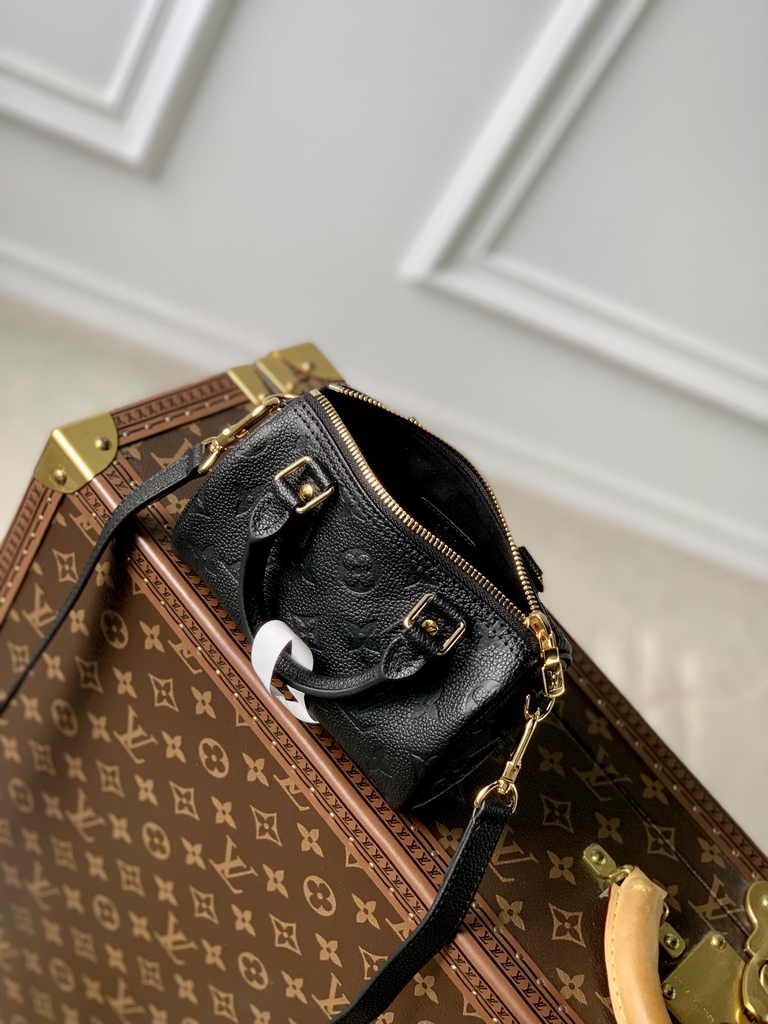 Louis Vuitton Nano Speedy Bag M82450 Black Leather