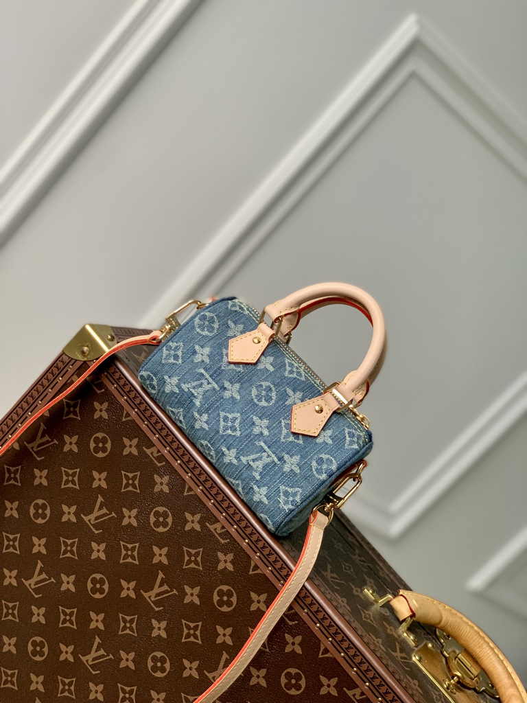 Louis Vuitton Nano Speedy Bag M82950 Denim Blue