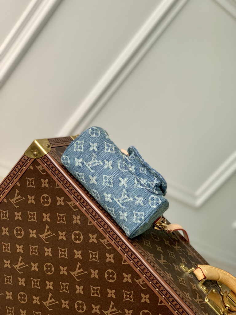 Louis Vuitton Nano Speedy Bag M82950 Denim Blue