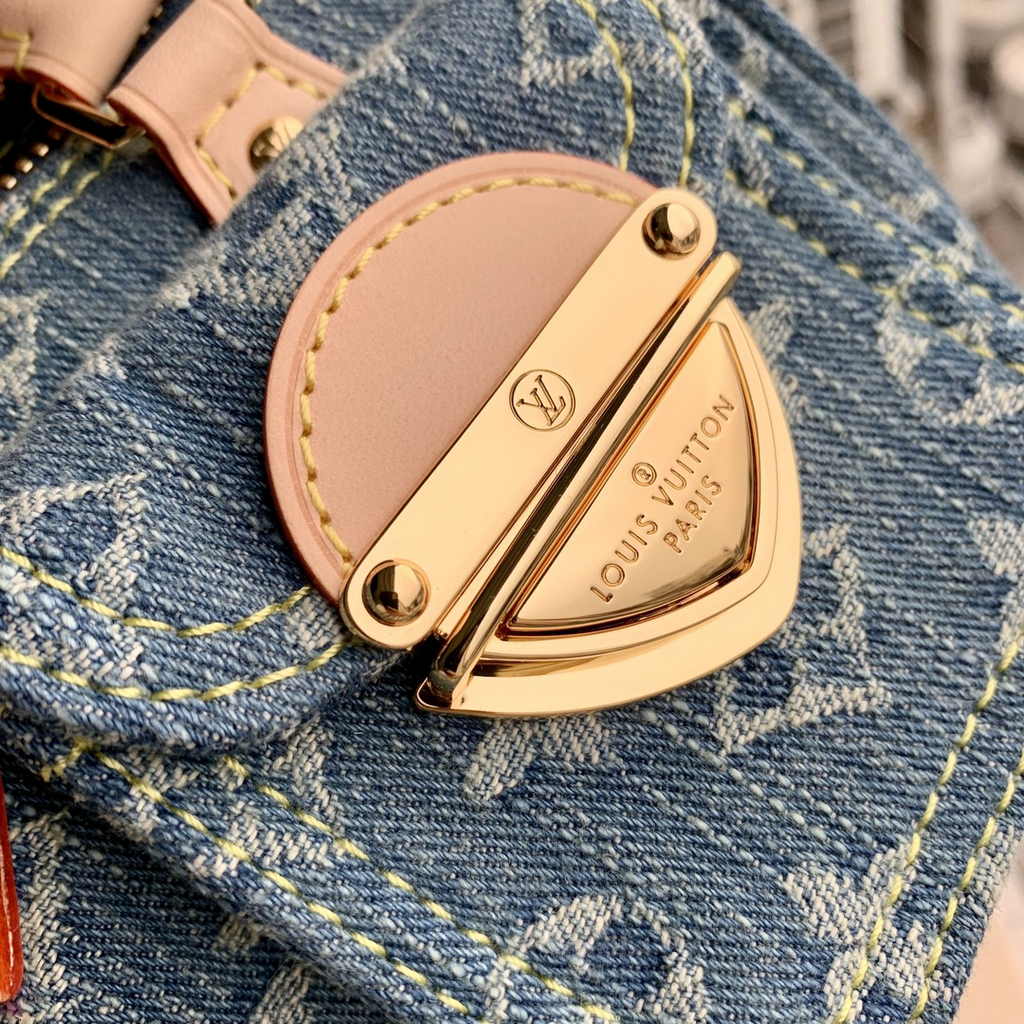 Louis Vuitton Nano Speedy Bag M82950 Denim Blue