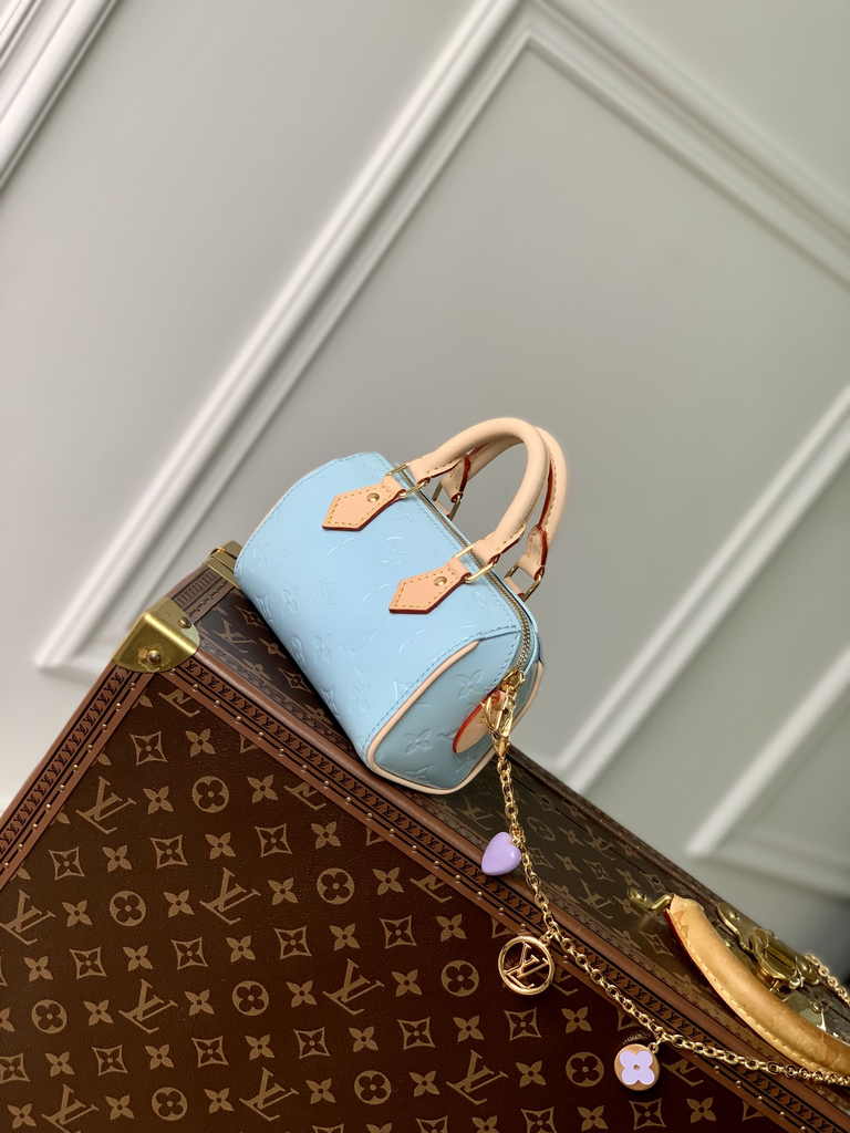 Louis Vuitton Nano Speedy Bag M83000 Sky Blue