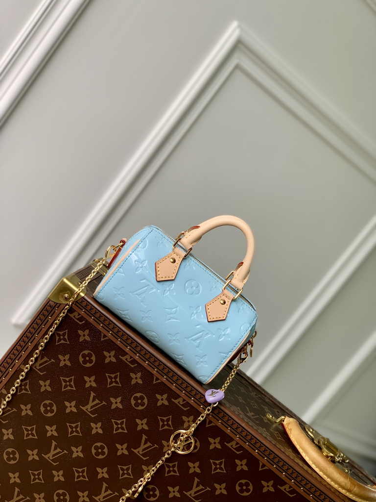 Louis Vuitton Nano Speedy Bag M83000 Sky Blue