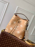 Louis Vuitton NéoNoé MM Bucket Bag Brown Cowhide Leather - M45497
