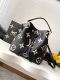 Louis Vuitton NéoNoé MM Bucket Bag Black Cowhide Leather - M45497