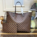 Louis Vuitton Neverfull GM Bag N41357 Damier Ebene Canvas Red