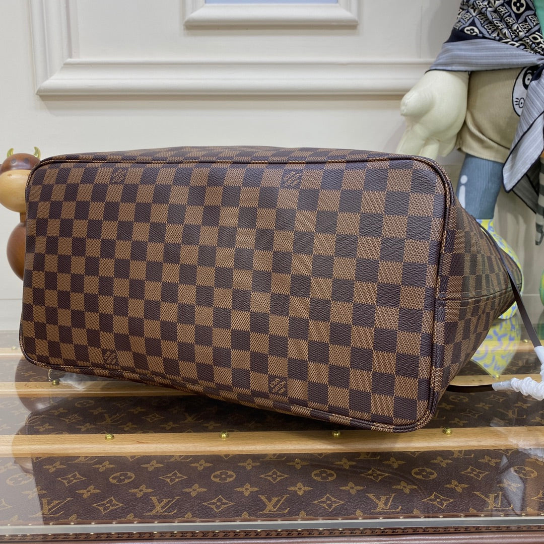 Louis Vuitton Neverfull GM Bag N41357 Damier Ebene Canvas Red
