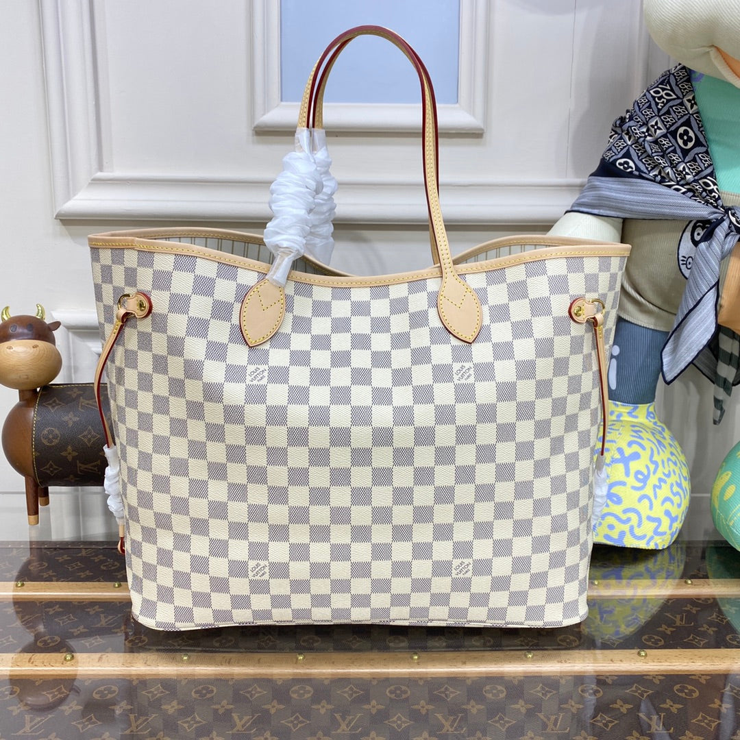 Louis Vuitton Neverfull GM Bag N41360 Damier Azur Canvas Beige