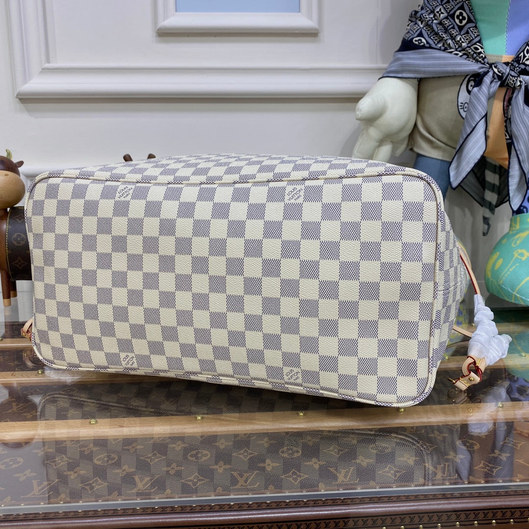 Louis Vuitton Neverfull GM Bag N41360 Damier Azur Canvas Beige