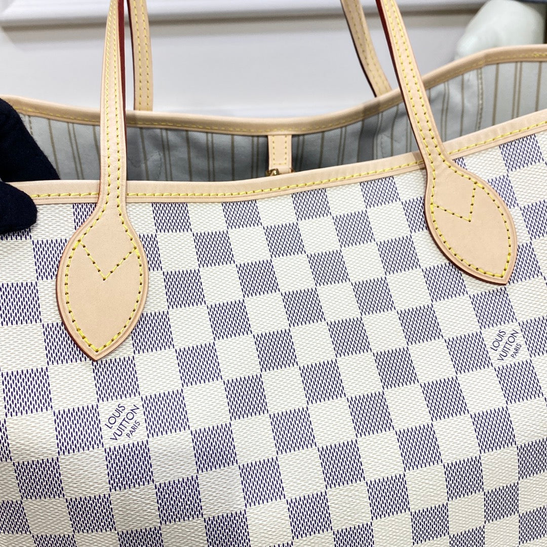 Louis Vuitton Neverfull GM Bag N41360 Damier Azur Canvas Beige