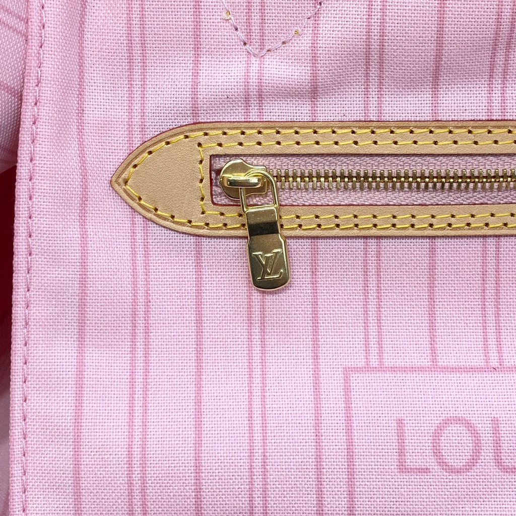Louis Vuitton Neverfull GM Bag N41604 Damier Azur Canvas Pink