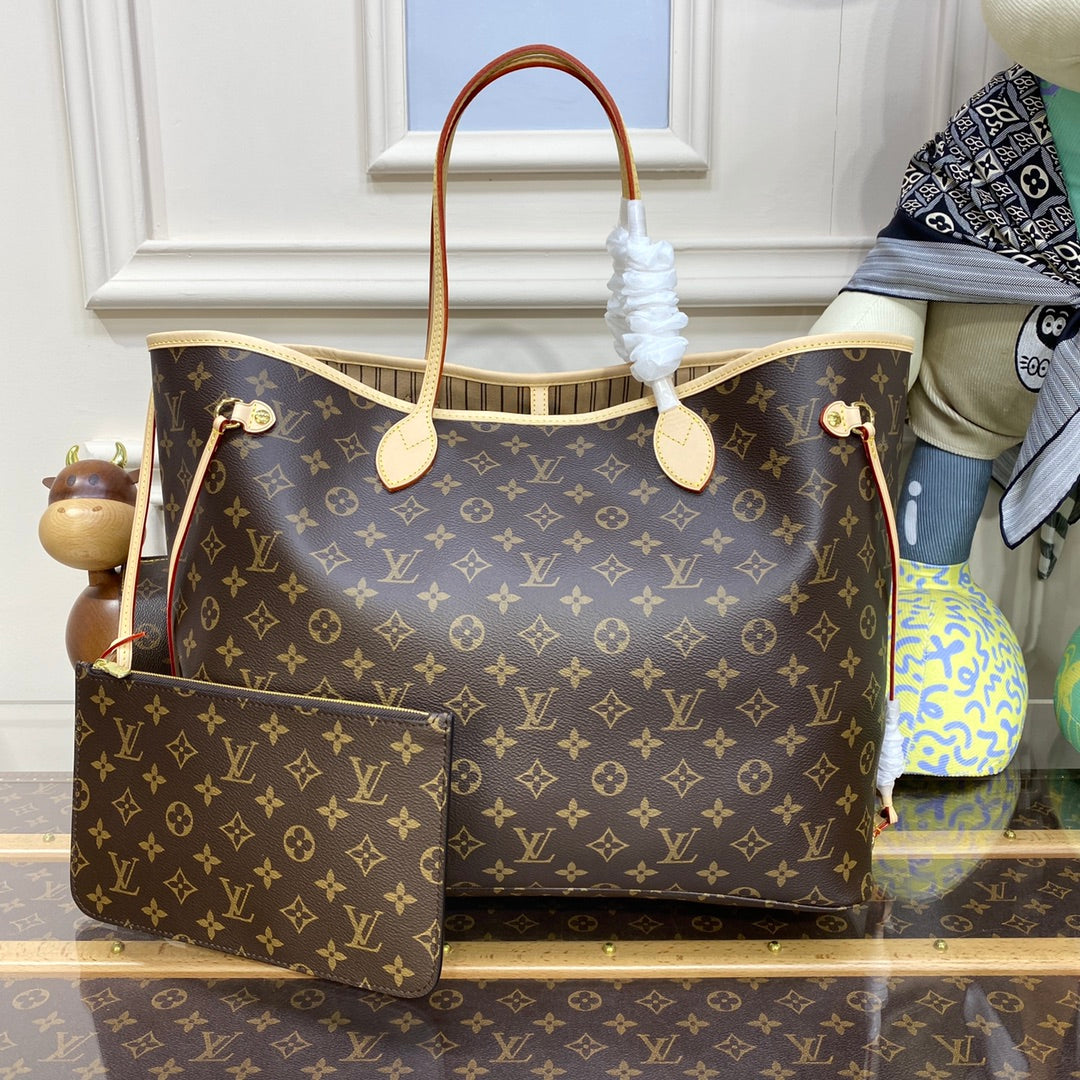 Louis Vuitton Neverfull GM Bag M40990 Monogram Canvas Beige