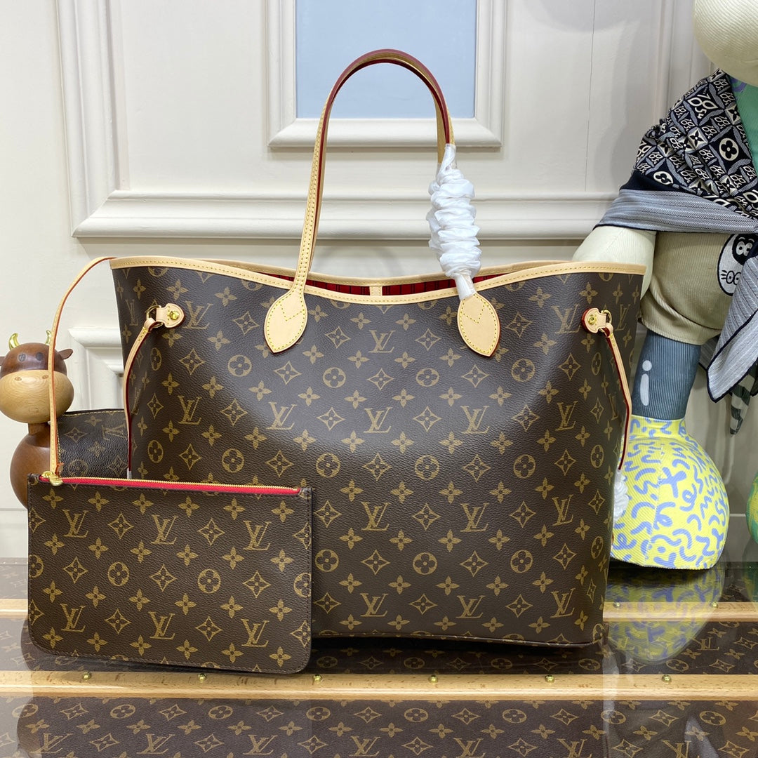 Louis Vuitton Neverfull GM Bag M40991 Monogram Canvas Red