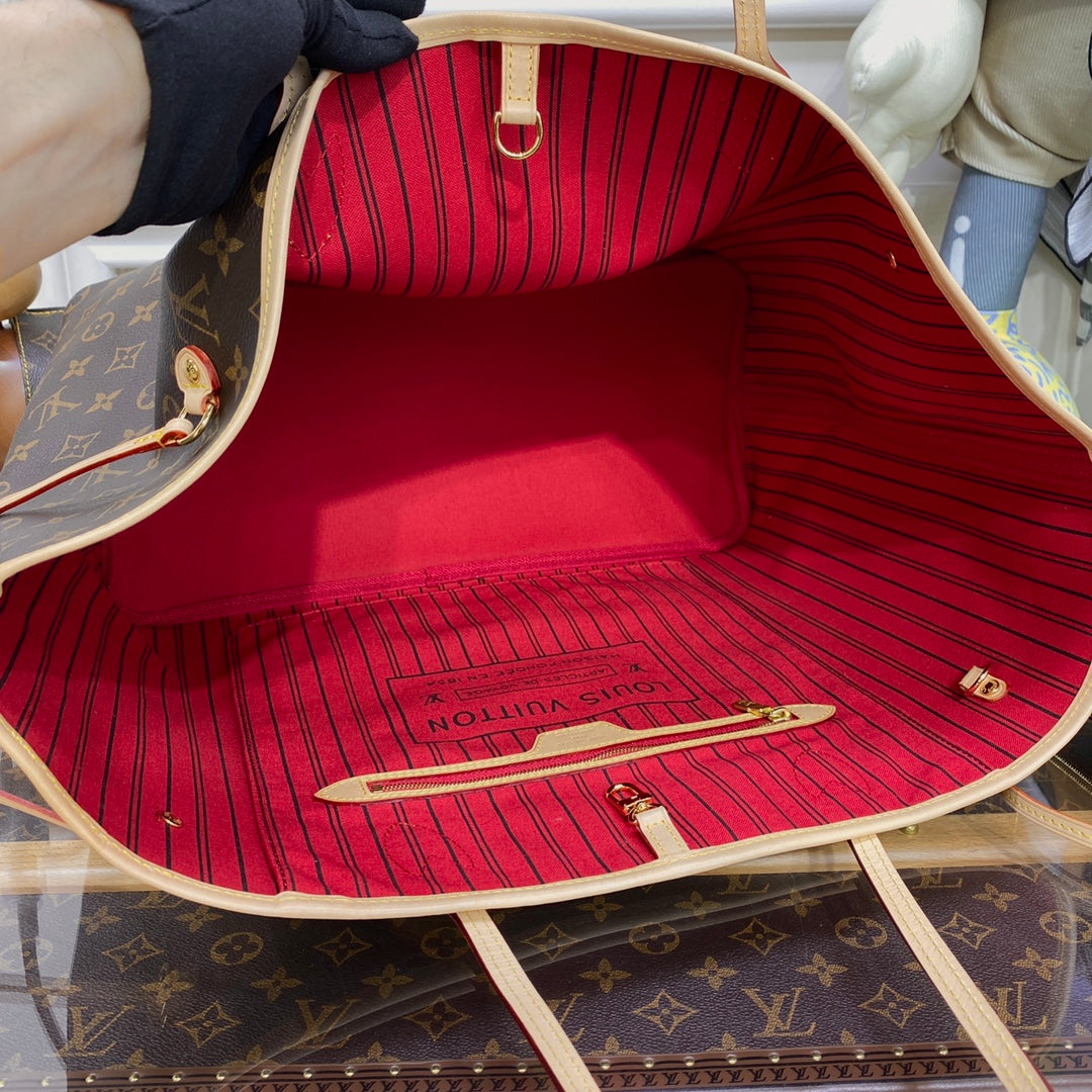 Louis Vuitton Neverfull GM Bag M40991 Monogram Canvas Red