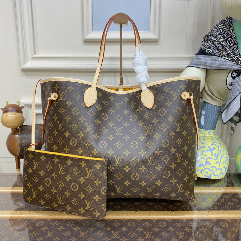 Louis Vuitton Neverfull GM Bag M40992 Monogram Canvas Yellow
