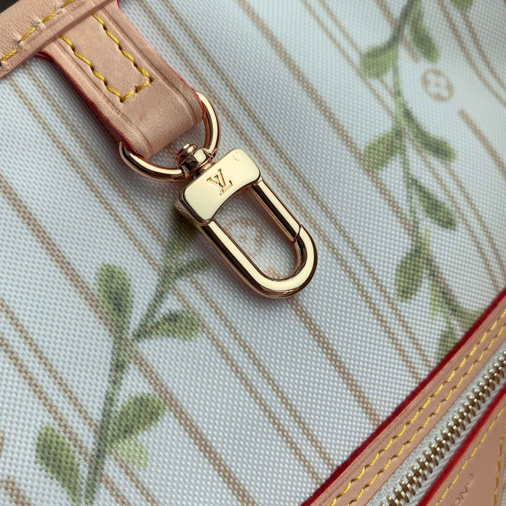 Louis Vuitton Neverfull MM Bag, M29483 Nude Rose Coated Canvas