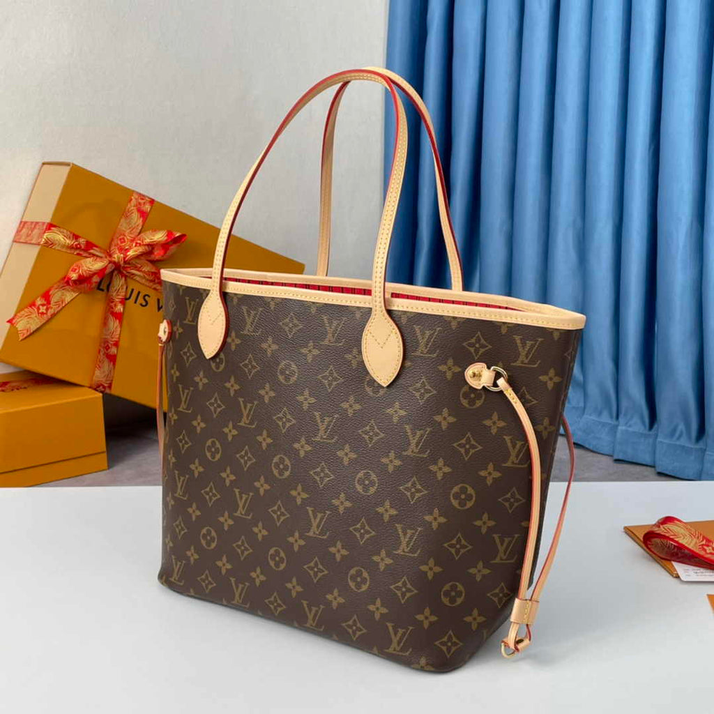 Louis Vuitton Neverfull MM Tote Bag M41177 Monogram Canvas Cherry