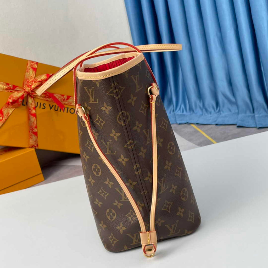 Louis Vuitton Neverfull MM Tote Bag M41177 Monogram Canvas Cherry