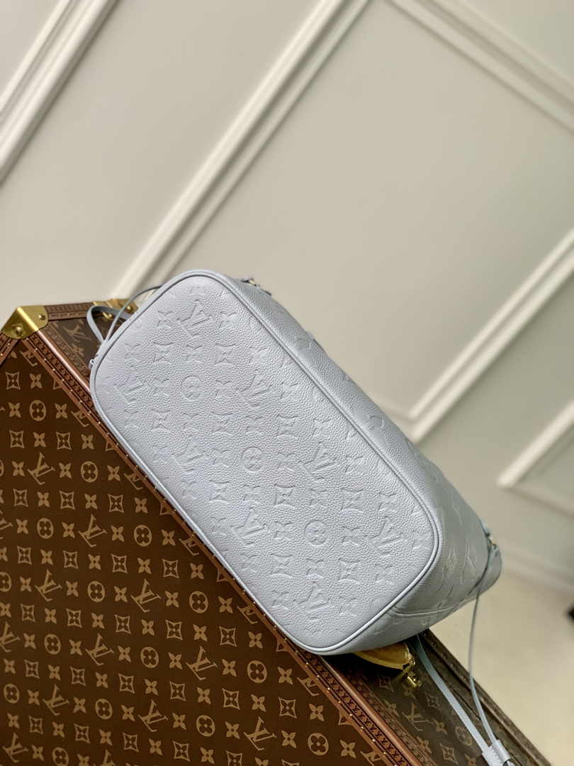 Louis Vuitton Neverfull MM Bag M46482 Blue Leather