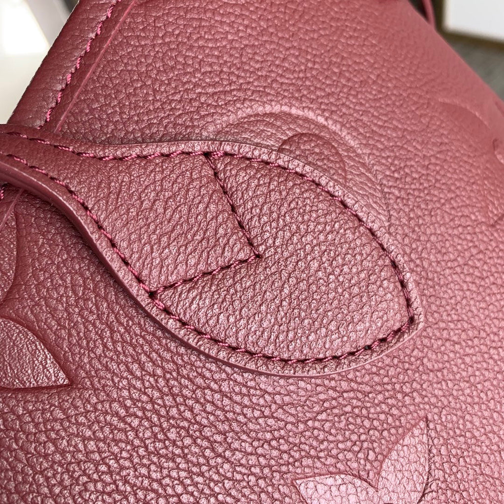 Louis Vuitton Neverfull MM Bag M46599 Wine Red Leather