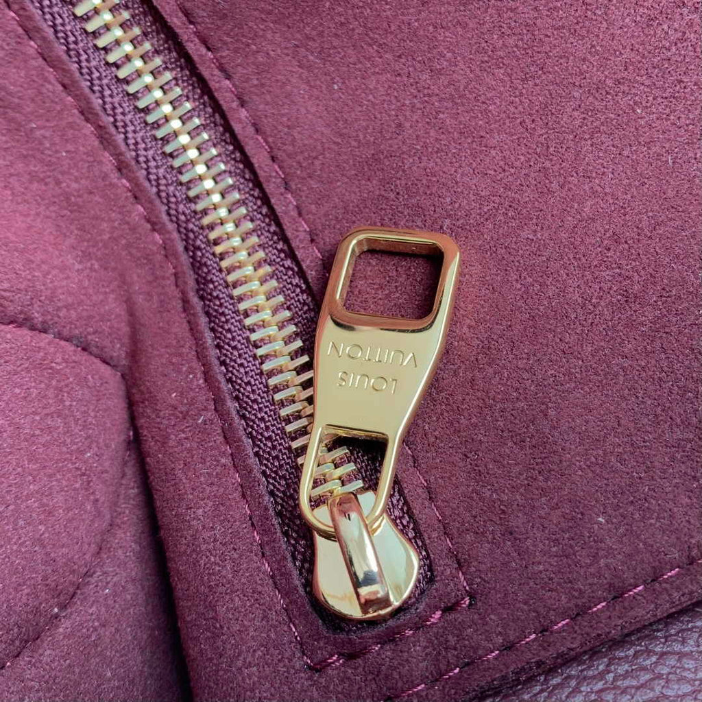 Louis Vuitton Neverfull MM Bag M46599 Wine Red Leather