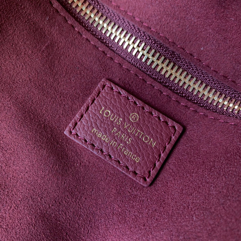 Louis Vuitton Neverfull MM Bag M46599 Wine Red Leather