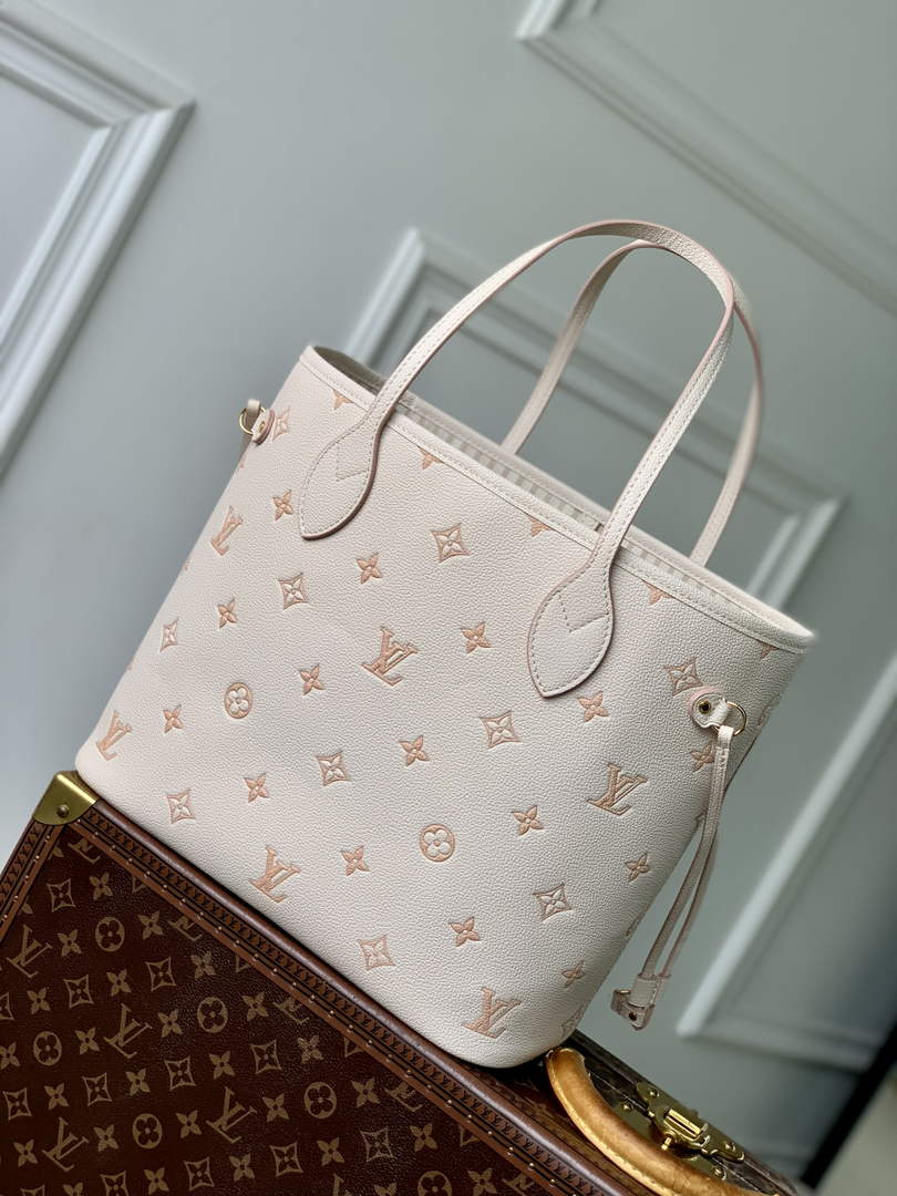 Louis Vuitton Neverfull MM Bag M14285 Eden grained cowhide leather
