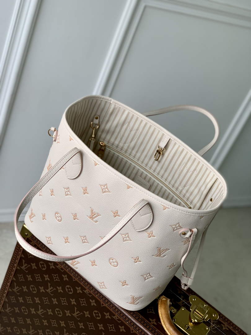 Louis Vuitton Neverfull MM Bag M14285 Eden grained cowhide leather