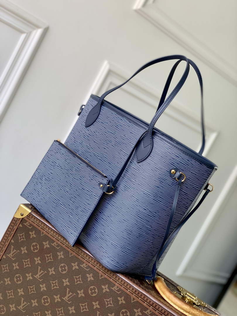 Louis Vuitton Neverfull MM Bag M14856 Denim Blue