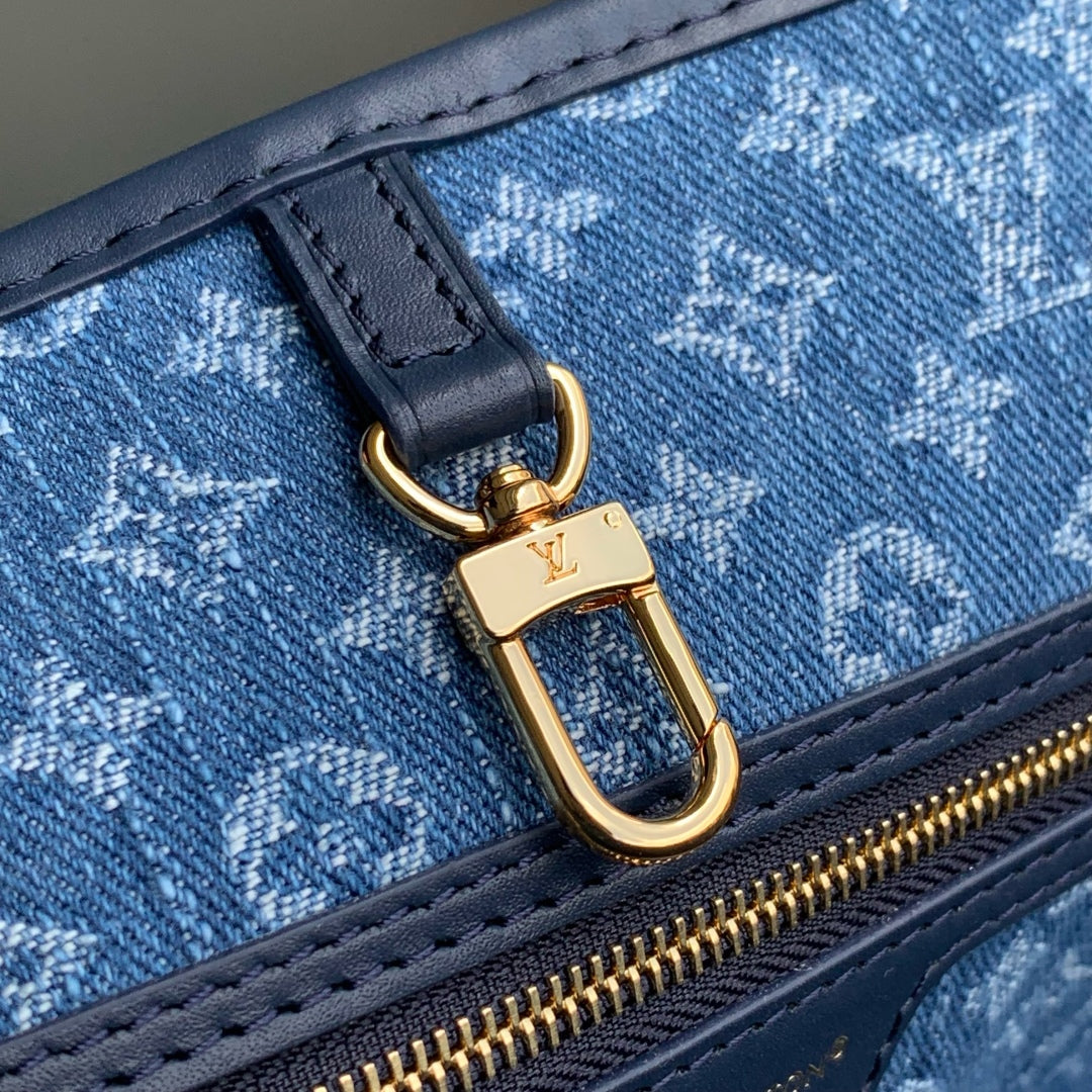 Louis Vuitton Neverfull MM Bag M14856 Denim Blue