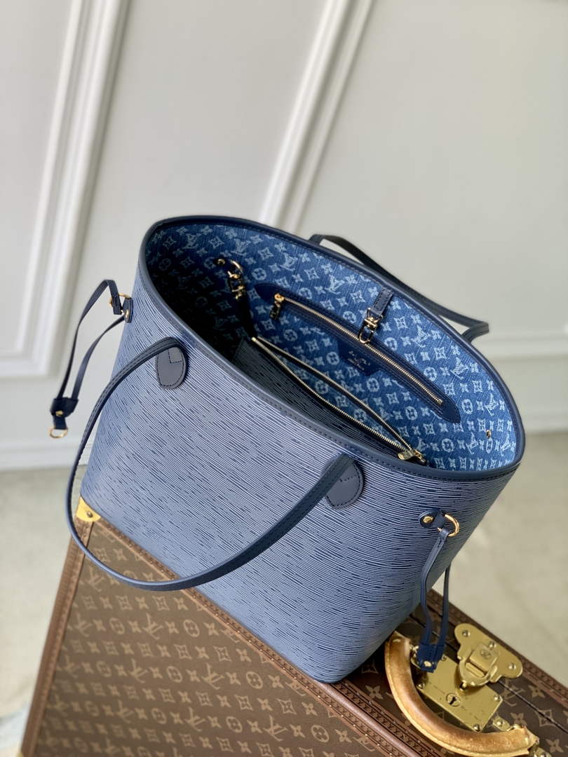 Louis Vuitton Neverfull MM Bag M14856 Denim Blue