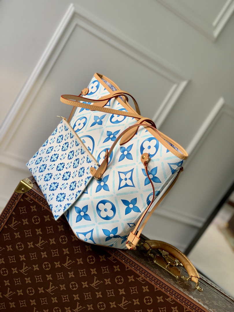 Louis Vuitton Neverfull MM Bag M25317 Blue