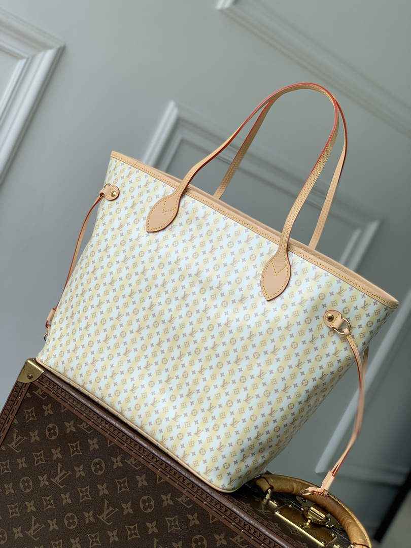 Louis Vuitton Neverfull MM Bag, M28457 Banana Coated Canvas