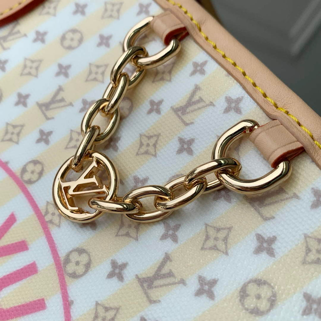 Louis Vuitton Neverfull MM Bag, M28457 Banana Coated Canvas