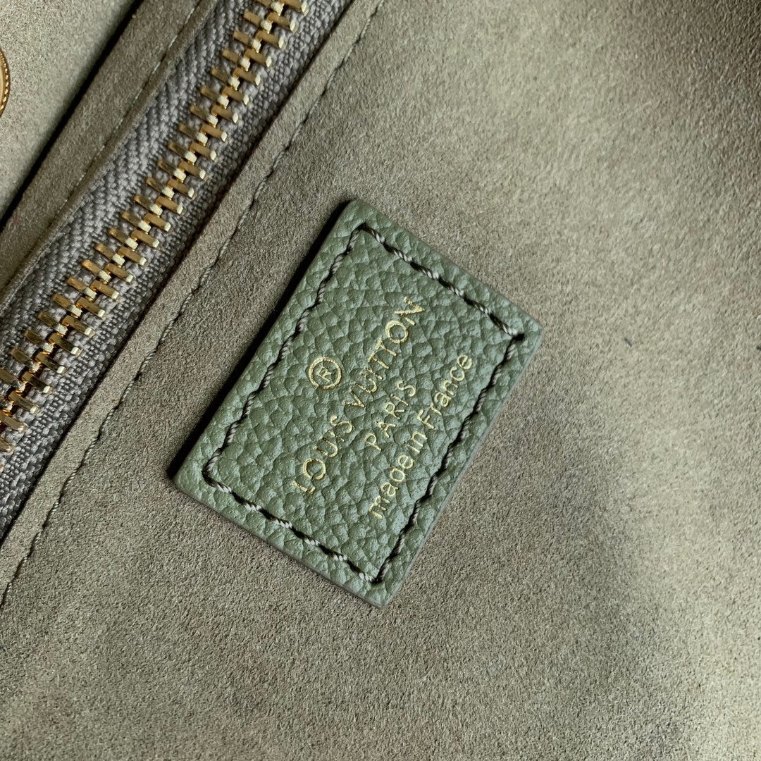 Louis Vuitton Neverfull MM Bag M46649 Green Leather