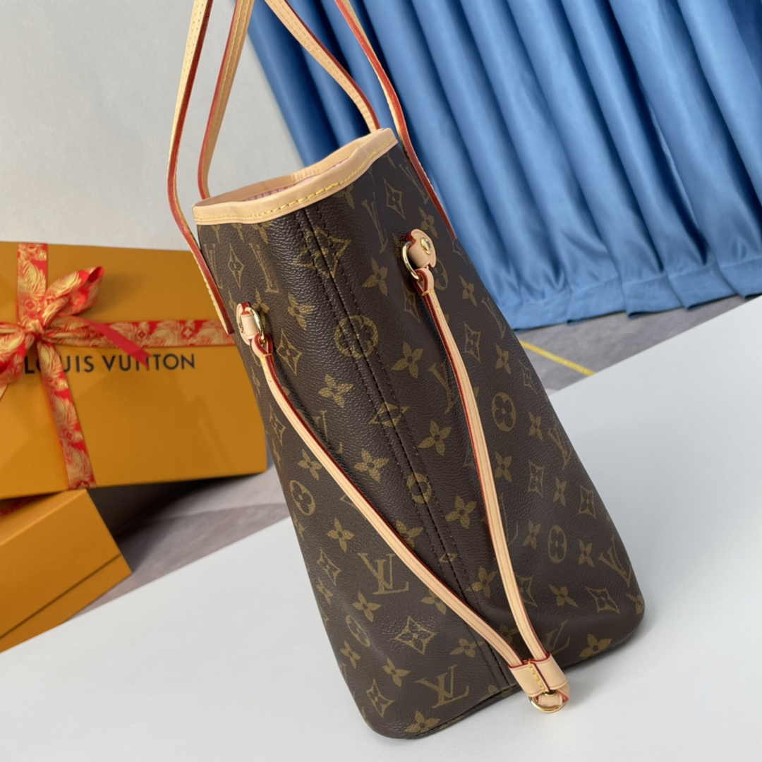Louis Vuitton Neverfull MM Bag M50366 Monogram Canvas Pink