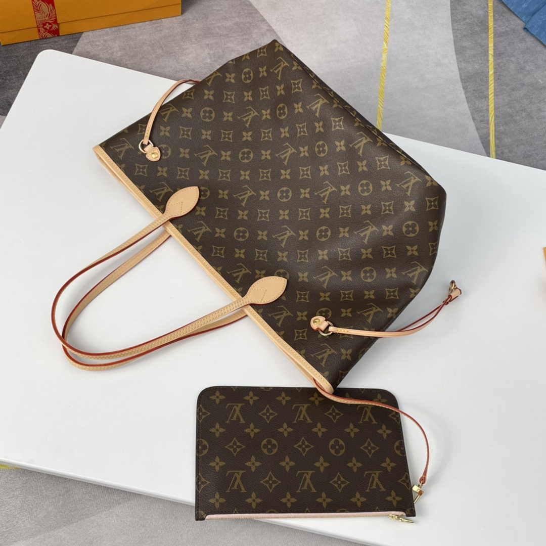 Louis Vuitton Neverfull MM Bag M50366 Monogram Canvas Pink