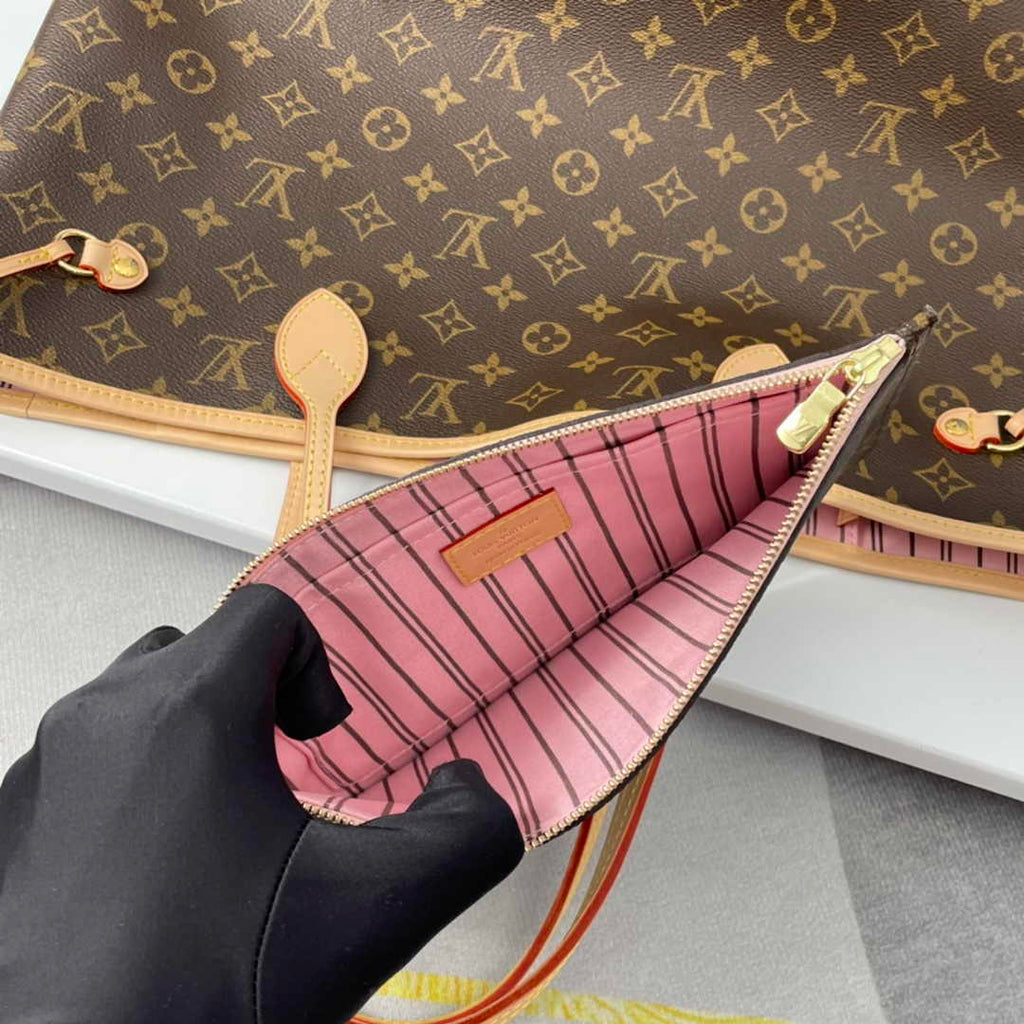 Louis Vuitton Neverfull MM Bag M50366 Monogram Canvas Pink