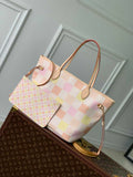Louis Vuitton Neverfull MM Bag N40668 Peach Damier canvas