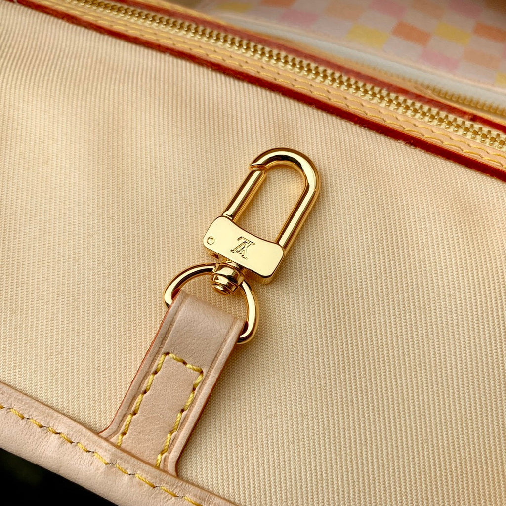 Louis Vuitton Neverfull MM Bag N40668 Peach Damier canvas