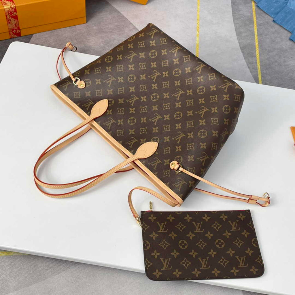 Louis Vuitton Neverfull MM Bag M41178 Monogram Canvas Peony