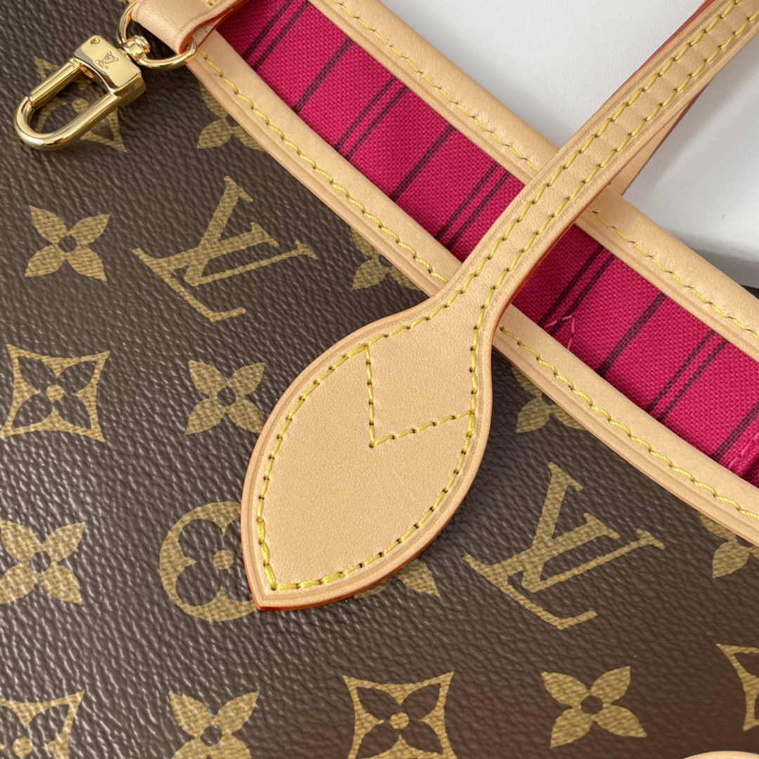 Louis Vuitton Neverfull MM Bag M41178 Monogram Canvas Peony