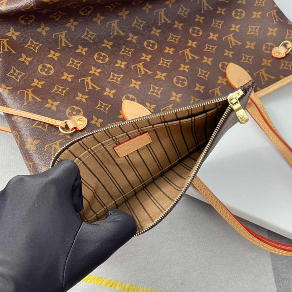 Louis Vuitton Neverfull MM Tote Bag M40995 Monogram Canvas Beige