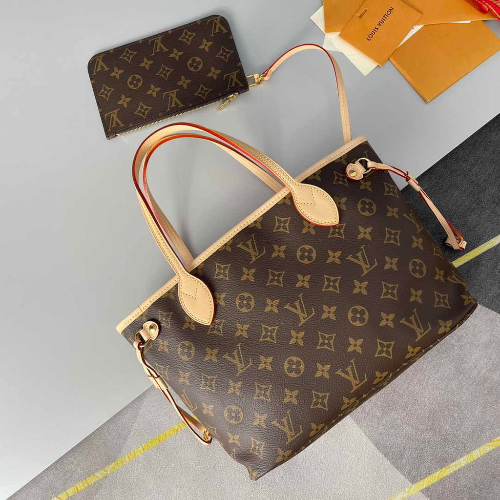 Louis Vuitton Neverfull PM Bag M41000 Monogram Canvas Beige