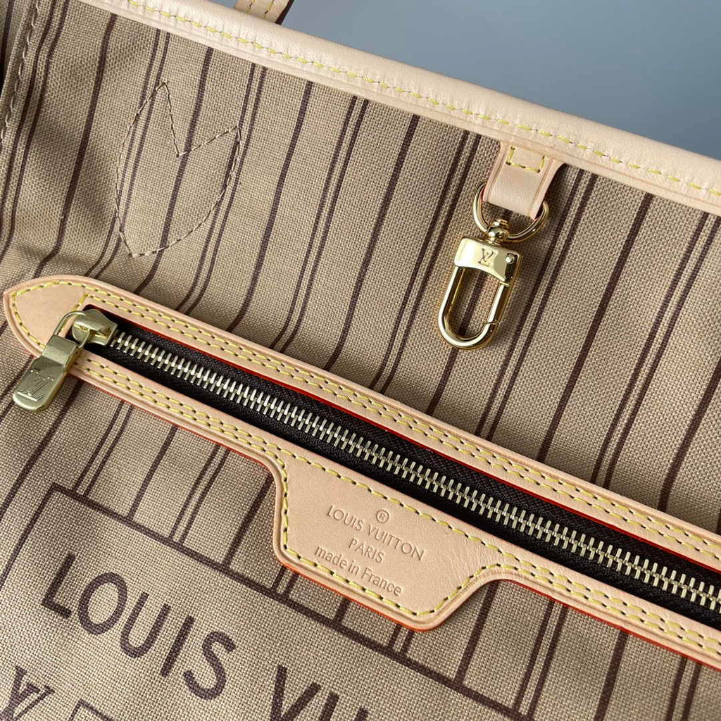 Louis Vuitton Neverfull PM Bag M41000 Monogram Canvas Beige
