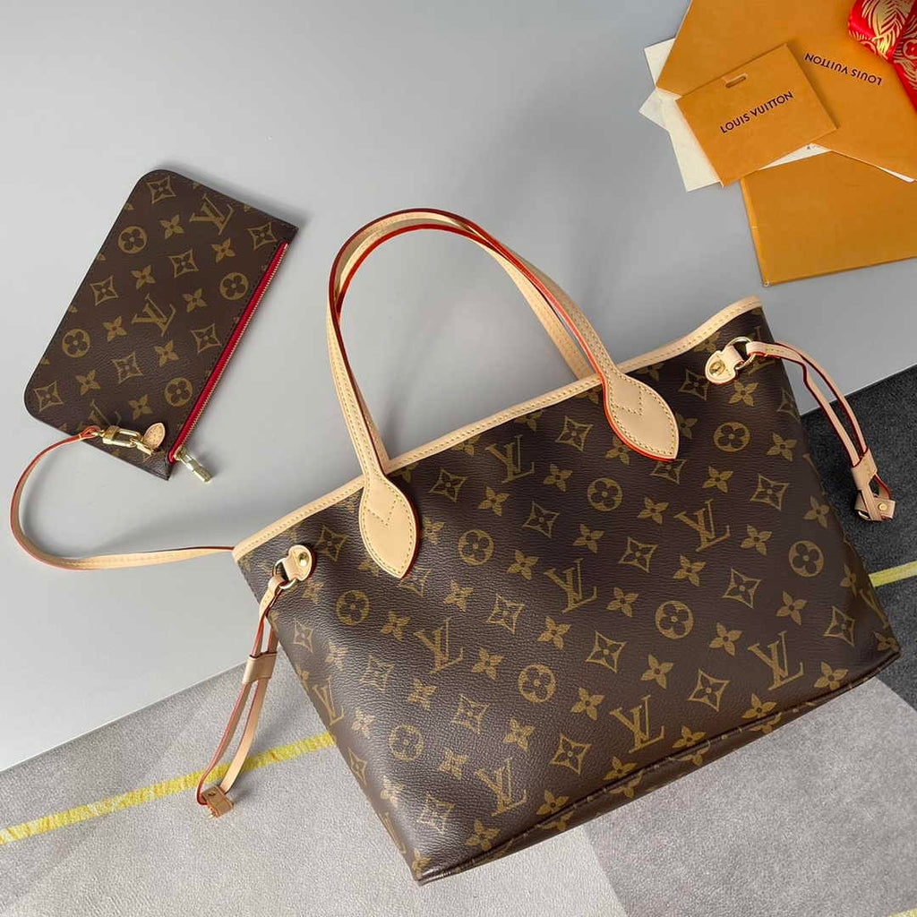 Louis Vuitton Neverfull PM Bag M41001 Monogram Canvas Red