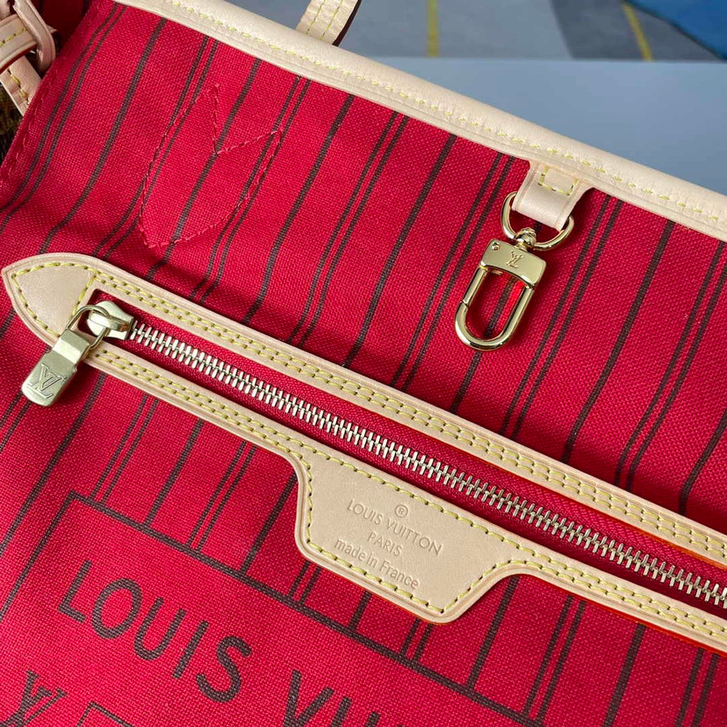 Louis Vuitton Neverfull PM Bag M41001 Monogram Canvas Red