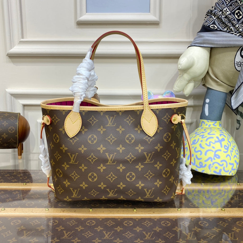 Louis Vuitton Neverfull PM Bag M41245 Monogram Canvas Plum